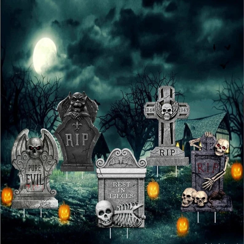 Halloween Tombstones Yard Sign Cutouts