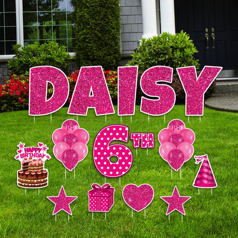 Personalized Birthday Yard Sign Letters 18"