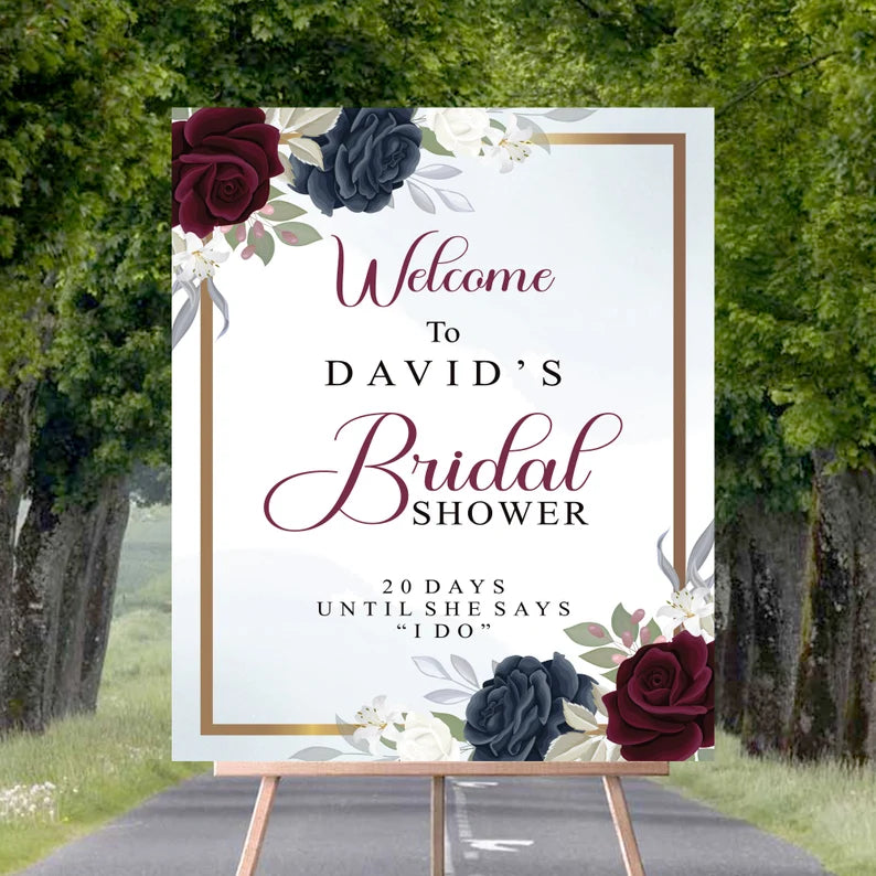 Acrylic and Foam Board Welcome Signs for Weddings, Bridal Showers and  Rehearsal Dinners
