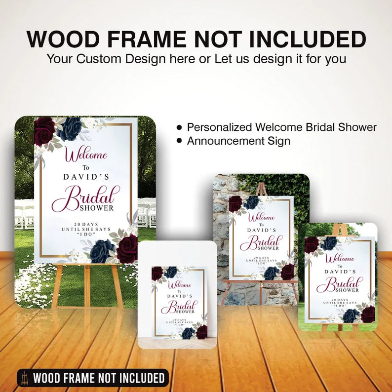 Custom Bridal Shower Foam Board Poster Sign