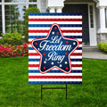 Patriotic Happy 4th of July Yard Sign