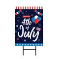 Patriotic Happy 4th of July Yard Sign
