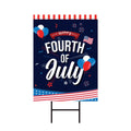 Patriotic Happy 4th of July Yard Sign