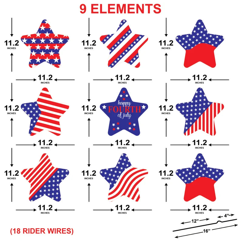 4th of July Yard Sign Cutouts