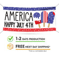 Happy 4th of July Banner Sign