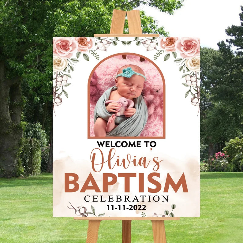 Custom Baptism Foam Board Poster Sign