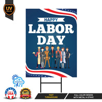 Happy Labor Day Yard Sign