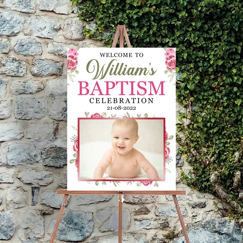 Custom Baptism Foam Board Poster Sign