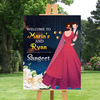 Custom Sangeet Foam Board Poster Sign