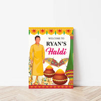 Custom Haldi Mehndi Foam Board Poster Sign