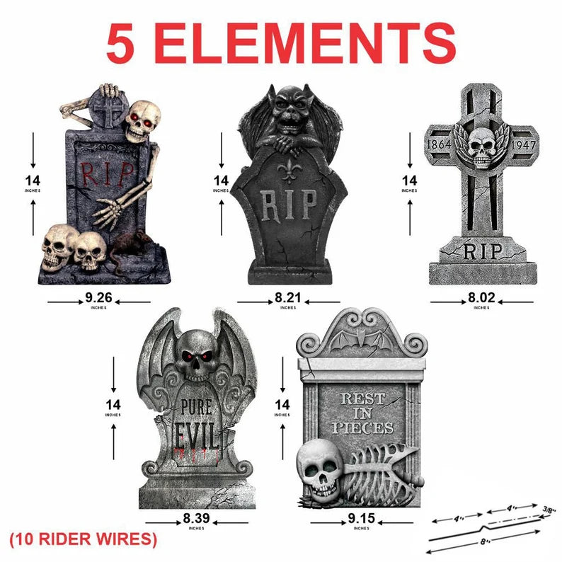 Halloween Tombstones Yard Sign Cutouts