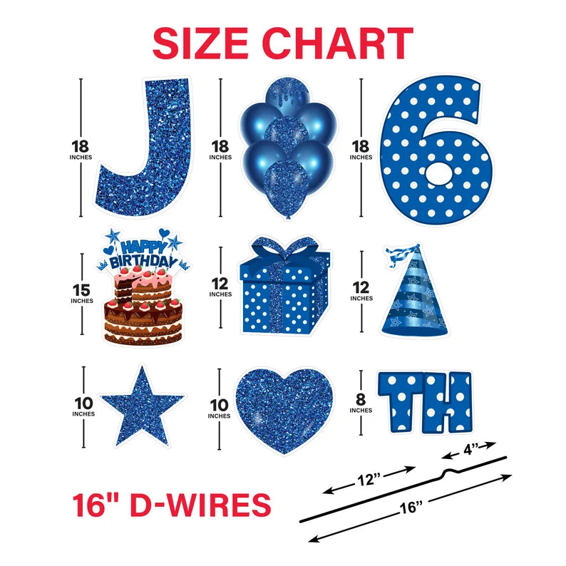 Personalized Birthday Yard Sign Letters 18"