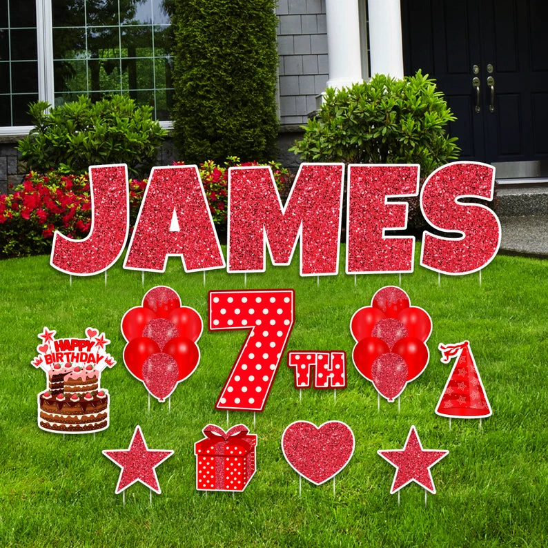 Personalized Birthday Yard Sign Letters 18"