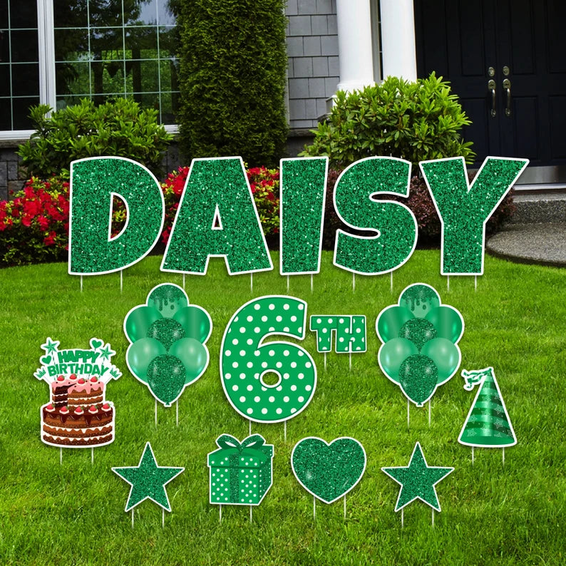 Personalized Birthday Yard Sign Letters 18"