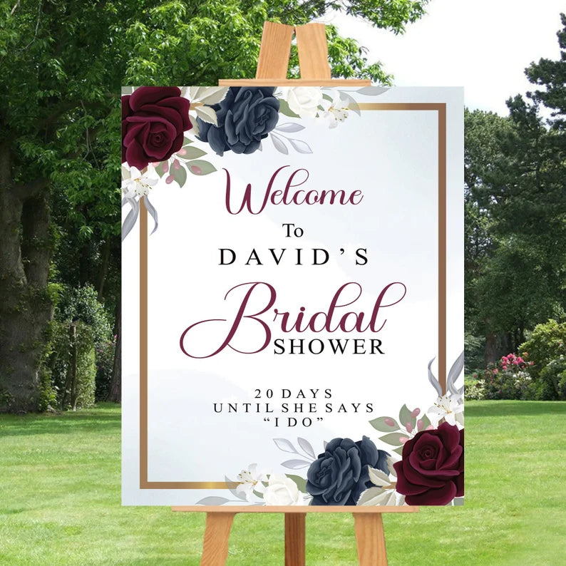 Custom Bridal Shower Foam Board Poster Sign
