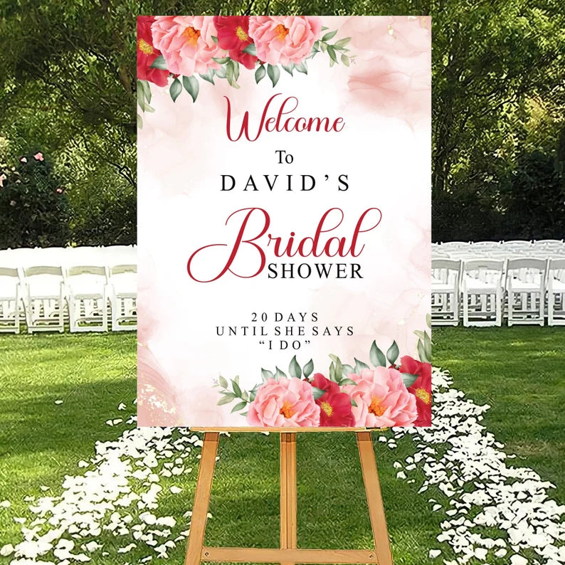 Custom Bridal Shower Foam Board Poster Sign