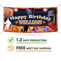 Custom Basketball Happy Birthday Banner