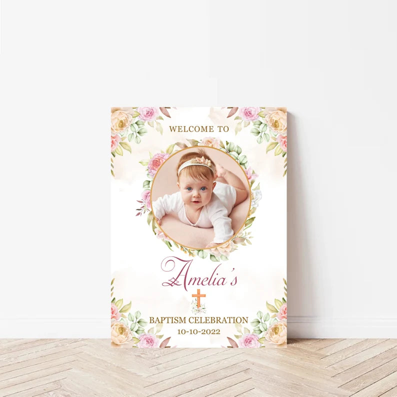 Custom Baptism Foam Board Poster Sign
