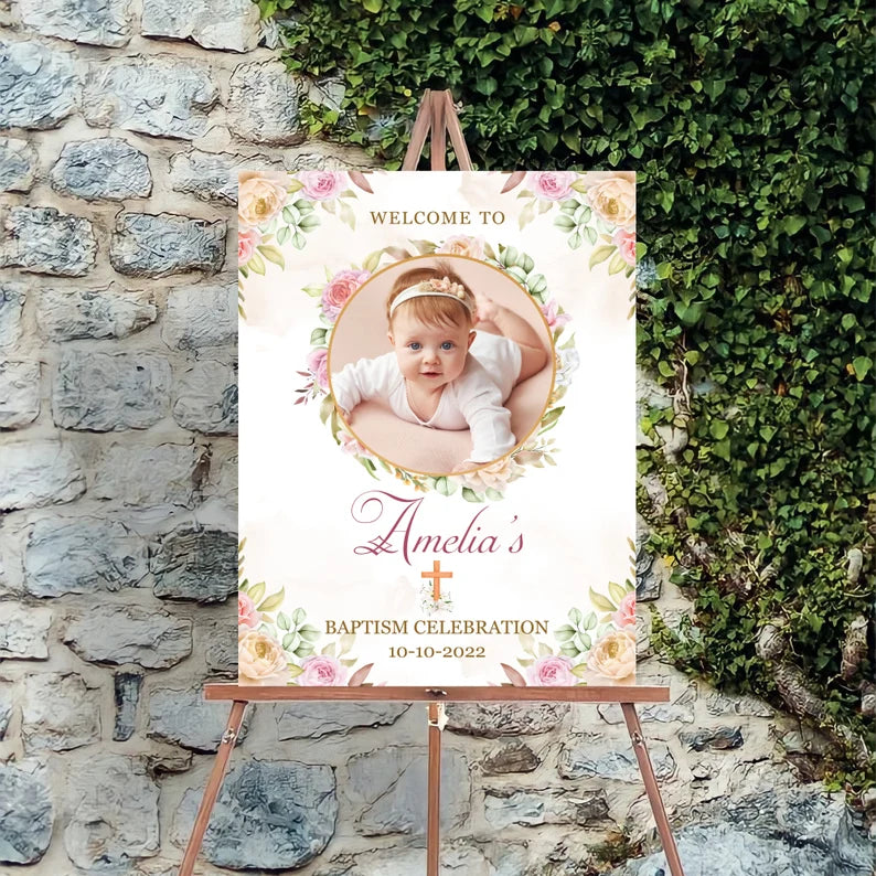Custom Baptism Foam Board Poster Sign