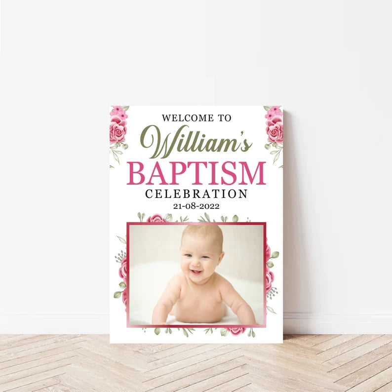 Custom Baptism Foam Board Poster Sign