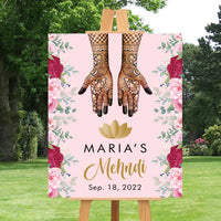 Custom Mehndi Foam Board Poster Sign