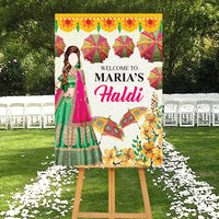 Custom Haldi Mehndi Foam Board Poster Sign