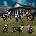 5ct Skeleton Black Cat Silhouette Cutouts