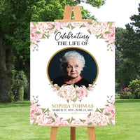 Custom Funeral Foam Board Poster Sign