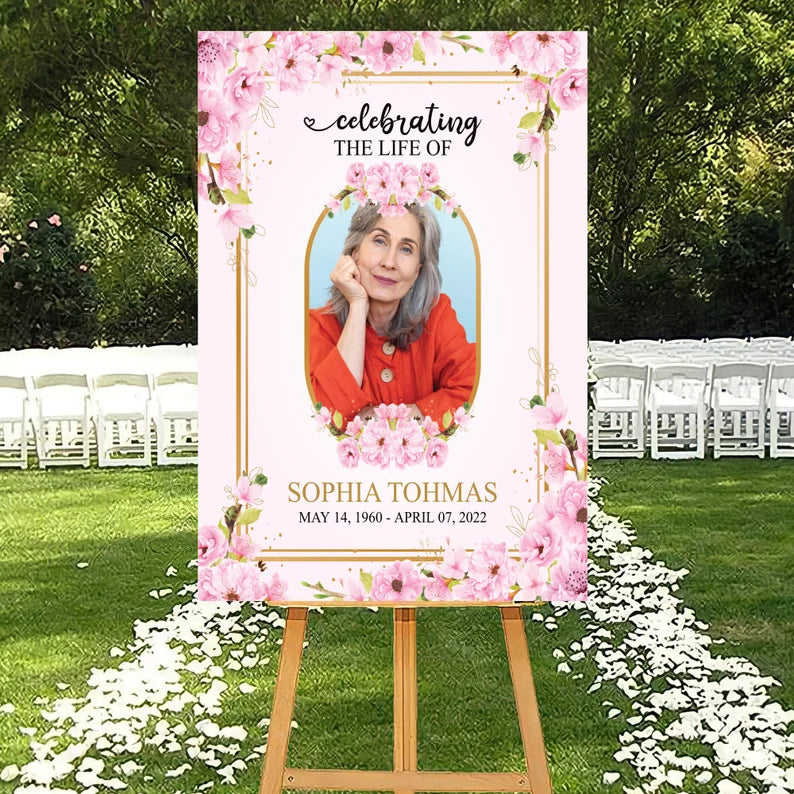 Custom Funeral Foam Board Poster Sign