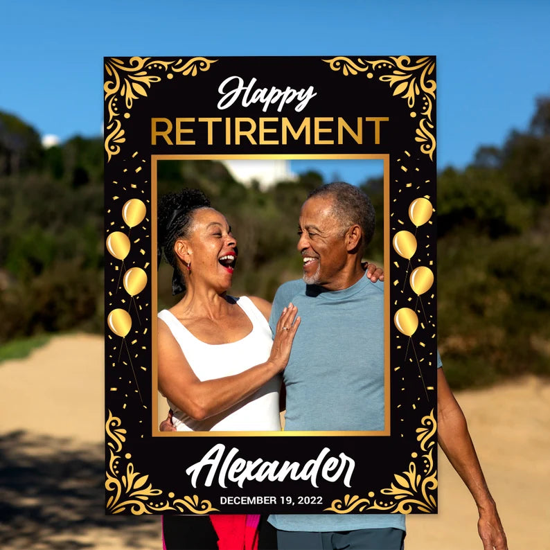 Personalized Happy Retirement 2025 Selfie Frame