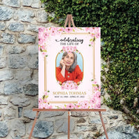 Custom Funeral Foam Board Poster Sign