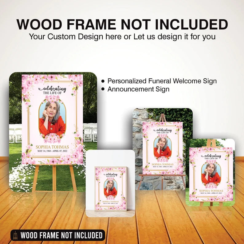 Custom Funeral Foam Board Poster Sign