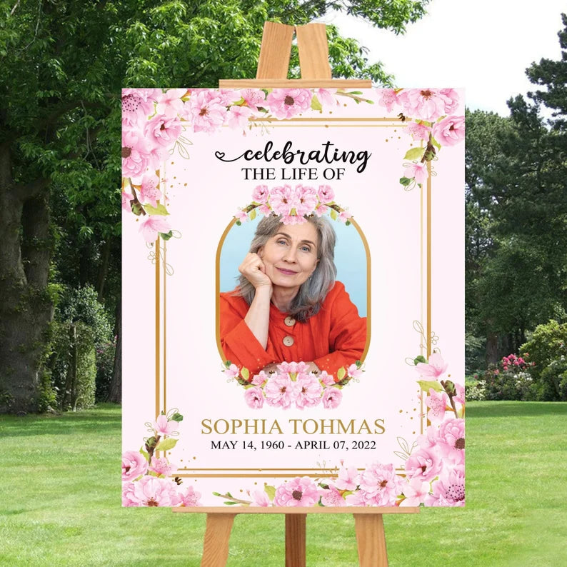 Custom Funeral Foam Board Poster Sign