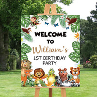 Custom Safari Birthday Foam Board Poster Sign