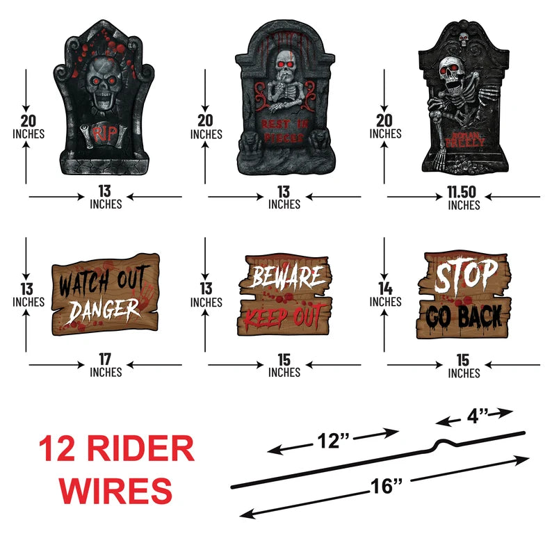 Halloween Tombstones Yard Sign Cutouts