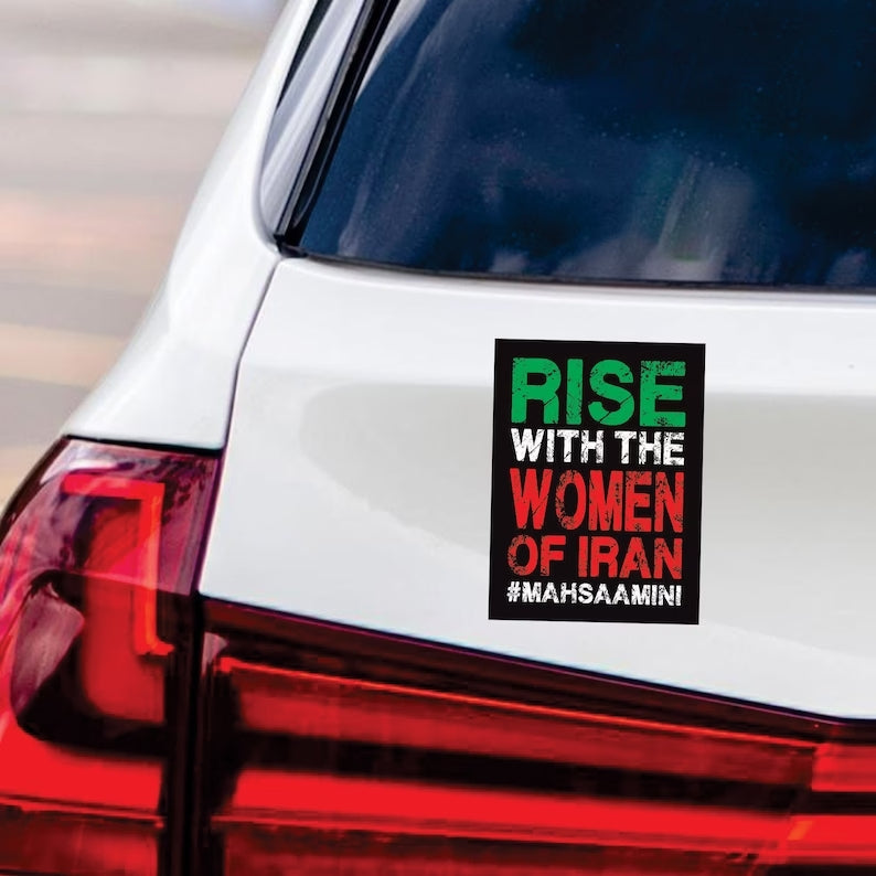Rise With the Women of Iran Car Magnet