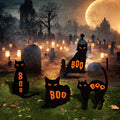 4ct Black Cat Silhouette BOO Yard Sign Cutouts