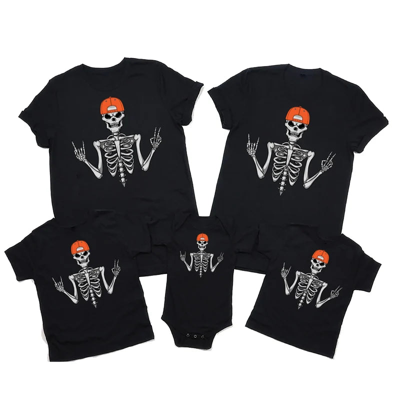 Rocker Skeleton Halloween T-Shirt