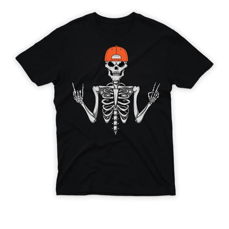 Rocker Skeleton Halloween T-Shirt