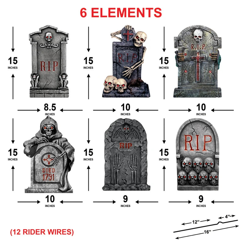Halloween Tombstones Yard Sign Cutouts