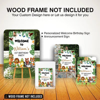 Custom Safari Birthday Foam Board Poster Sign