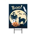 Halloween Yard Sign - Scary Pumpkin Cat Witch Halloween Decorations