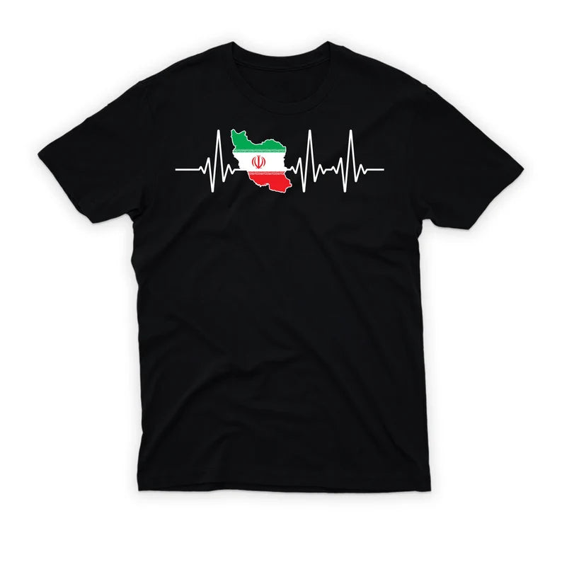 Iranian Flag Heartbeat T-Shirt