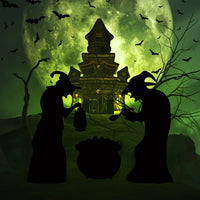 Black Witches Silhouette Yard Sign Cutouts