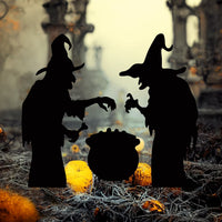 Black Witches Silhouette Yard Sign Cutouts