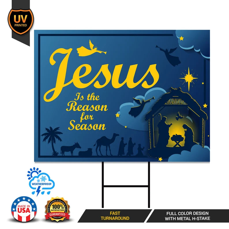 Christmas Holy Nativity Yard Sign