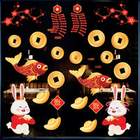23Pcs Chinese New Year 2023 Window Cling Vinyl Stickers