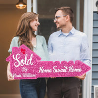 Personalized Real Estate Marketing Key Cutout Sign