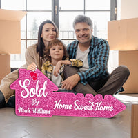 Personalized Real Estate Marketing Key Cutout Sign