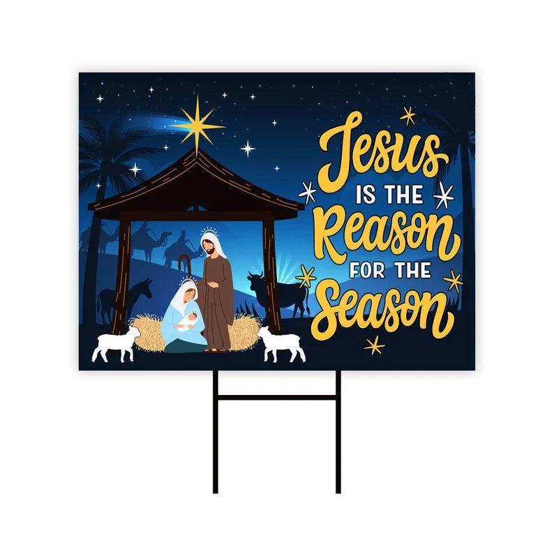 Christmas Holy Nativity Yard Sign